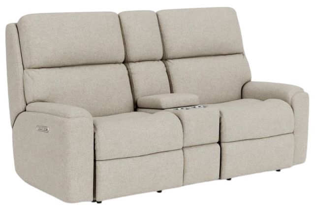 Flexsteel® Customizable Rio Power Reclining Loveseat with Console and Power Headrests-1