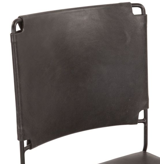 Home Trends & Design New York Black Buffalo/Gray Septarian Dining Chair-3