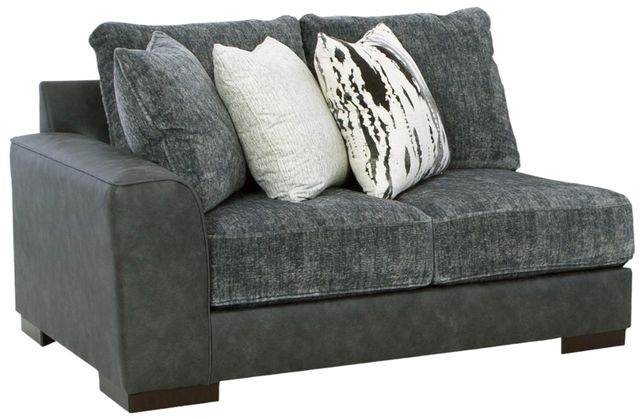 Signature Design by Ashley® Larkstone 2-Piece Pewter Right-Arm Facing Loveseat Sectional and Chaise-3