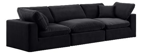Meridian Furniture Comfy 119" Velvet Sofa-0
