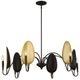 Uttermost® Warwick Matte Black/Matte Gold 6-Light Chandelier-3