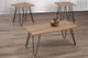 Titus Furniture T5280 Distressed Walnut Coffee Table with Black Metal Legs-1