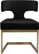Meridian Furniture Alexandra Black/Gold Velvet Dining Chair-1