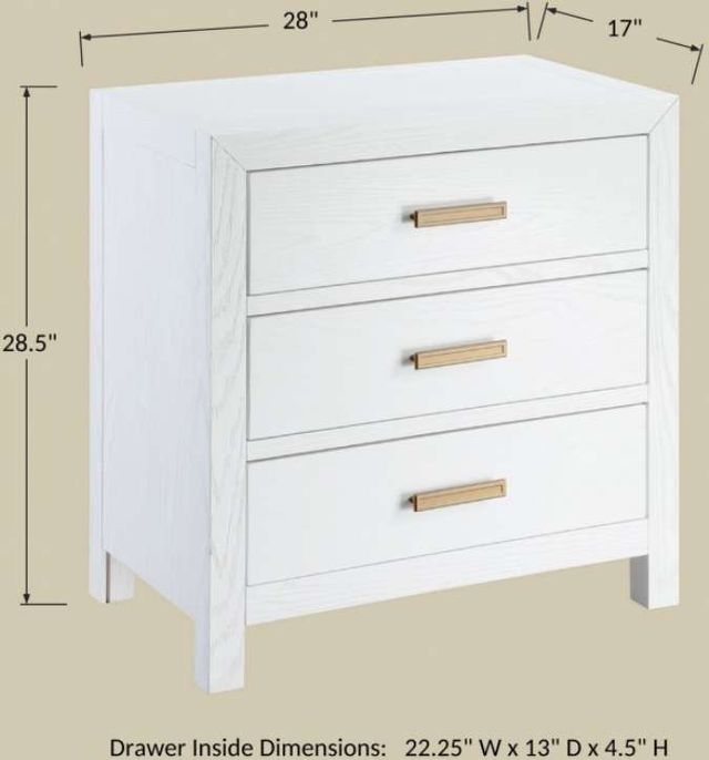 Winners Only® Fresno White 28" Nightstand-2