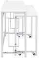 Coaster® Jackson 4-Piece Chrome/White Multipurpose Counter Height Dining Set-3