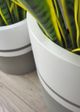 Le Present Cylinder White 15" Planter-3