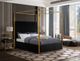 Meridian Furniture Jones Black King Upholstered Canopy Bed-2