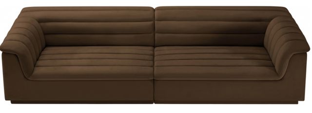 Meridian Furniture Cascade 2-Piece Brown Velvet Sofa-1