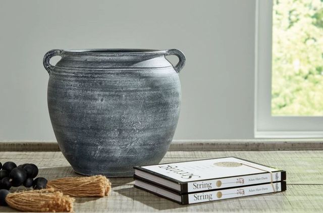 Signature Design by Ashley® Meadie Distressed Blue Vase-3