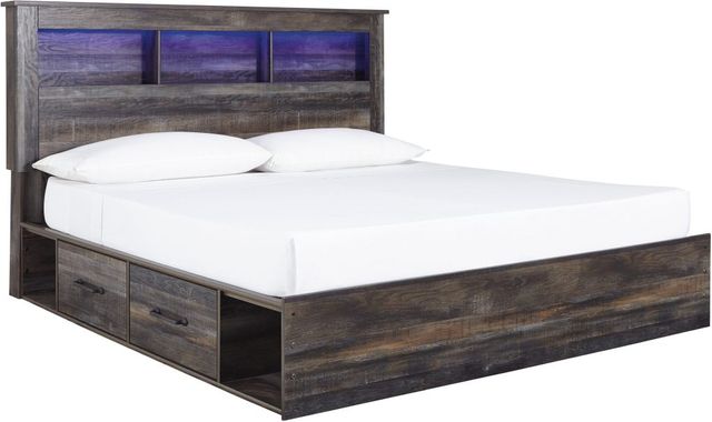 Signature Design by Ashley® Drystan Brown King 2-Drawer Storage Bookcase Bed-0
