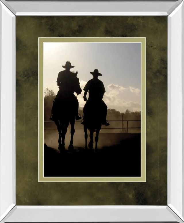 Classy Art Cavaliers Cowboys by Yann Siwiak Mirror Framed Wall Art-0