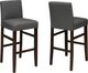 Brassex Inc. 2-Piece Brown/Dark Grey 29'' Bar Stool Set-2