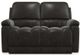 La-Z-Boy® Greyson Dark Chocolate Leather Power Reclining Loveseat-1