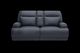 iPowr Steel Blue Triple Power Reclining Drop Down Console Loveseat with Heat, Massage and Mulitmedia Control -0