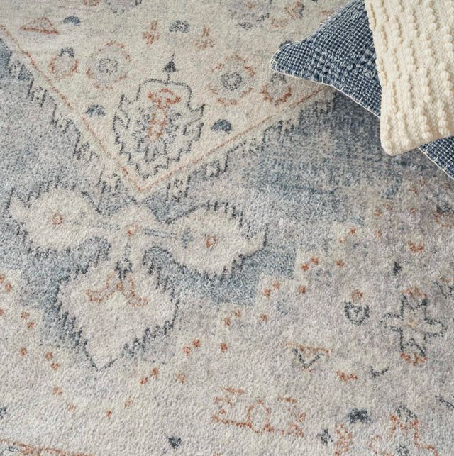 Nourison Home™ Astra Machine Washables Light Blue 5'x7' Area Rug-3
