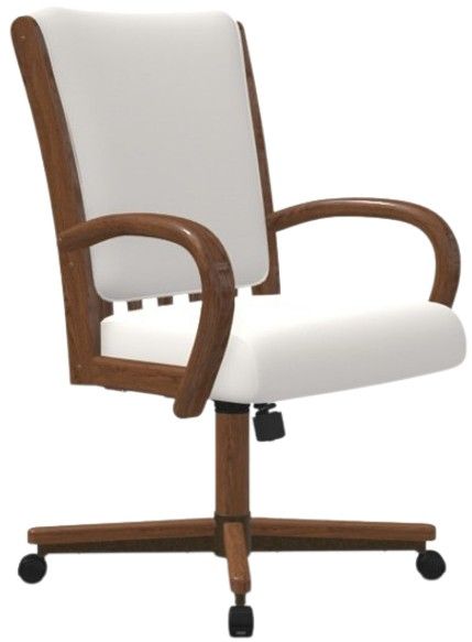 Chromcraft Customizable Baylor Swivel Tilt Caster Casual Dining Chair-2