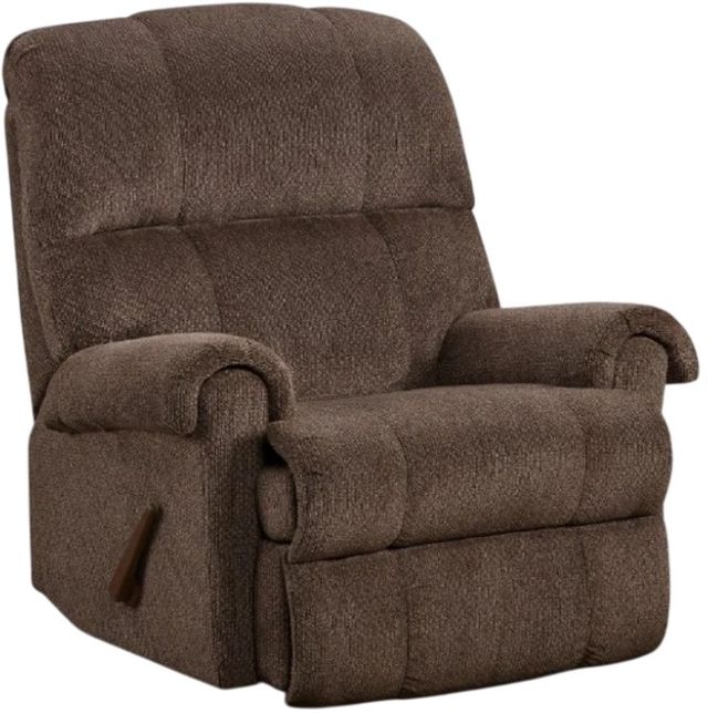 American Wholesale Furniture Kennedy Chocolate Rocker Manual Recliner-0