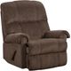 American Wholesale Furniture Kennedy Chocolate Rocker Manual Recliner-0