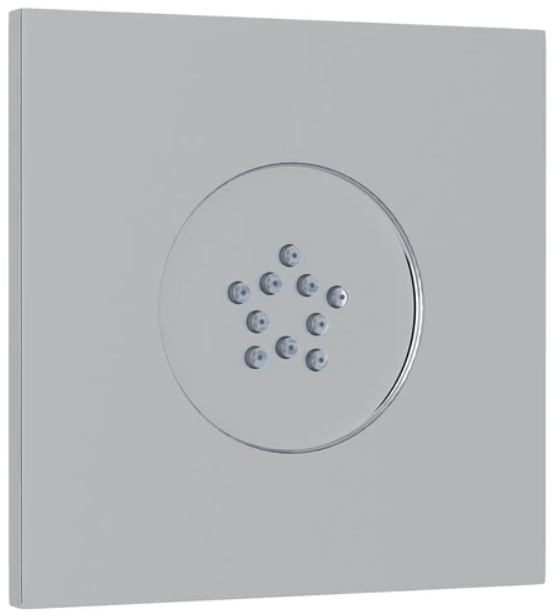 Rohl® Spa Collection Polished Chrome Flat Panel Rectangular Swivel Body Spray with 10 Jets-0