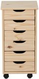Linon Rudy Unfinished Rolling Storage Cart-3