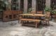 International Furniture Direct Parota Brown Dining Table with Dark Gray Base-1