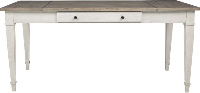 Signature Design by Ashley® Skempton Light Brown Dining Table with White Tapper Legs-1