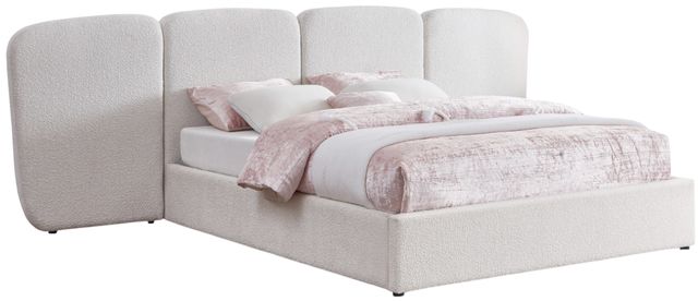 Meridian Furniture Shiloh Cream King Upholstered Panel Bed-0