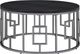 Elements International Ester Black Coffee Table with Chrome Base-0