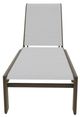 Telescope Casual Kendall Abalone/Beachwood Aluminum/Fabric Outdoor Sling Stacking Armless Lay-Flat Chaise-1
