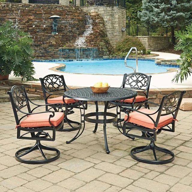 homestyles® Sanibel 5-Piece Black Outdoor Dining Set-1