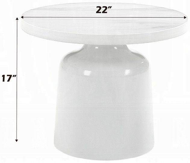 ACME Furniture Zaid White High Gloss End Table-3