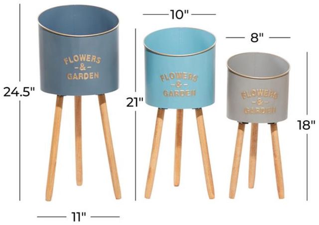Deco Marche 3-Piece Multi-Colored Planter Set-3