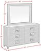 Elements International Tobias White Dresser and Mirror Set with LED-2
