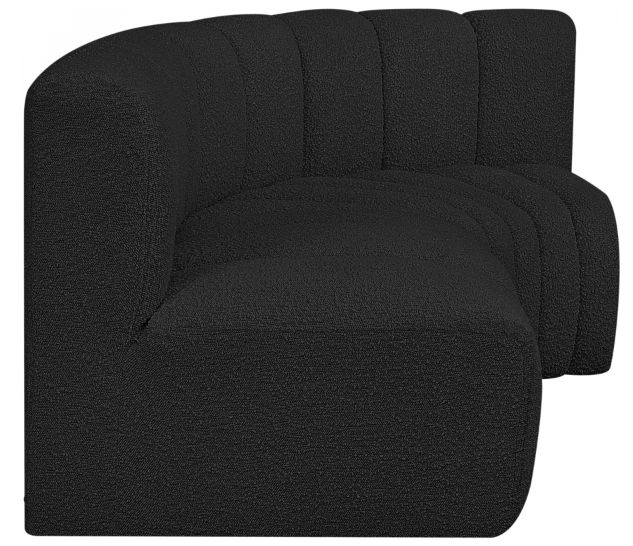 Meridian Furniture Arc 3-Piece Black Sectional-2