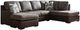 Signature Design by Ashley® Castille Way 2-Piece Fossil Queen Sleeper Sectional and Chaise-0