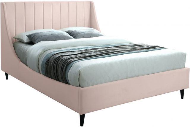 Meridian Furniture Eva Pink Velvet Queen Bed-0