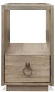 Riverside Furniture Sophie Natural Chairside Table with Glass Top-0