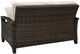 Signature Design by Ashley® Drakes Beach Beige/Dark Brown Aluminum Outdoor Loveseat-3