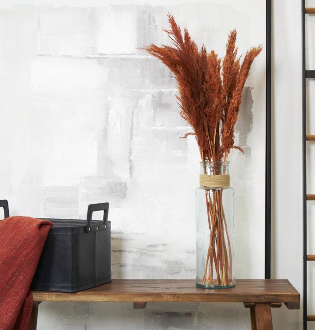 Deco Marche Orange Dried Plant Pampas Grass Natural Foliage with Long Stems-3