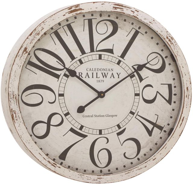 Deco Marche White Round Wall Clock-0