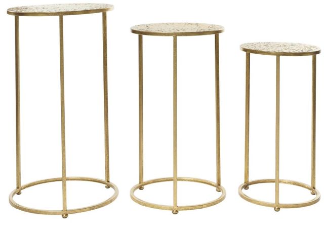 Deco Marche 3-Piece Gold Nesting Table Set-2
