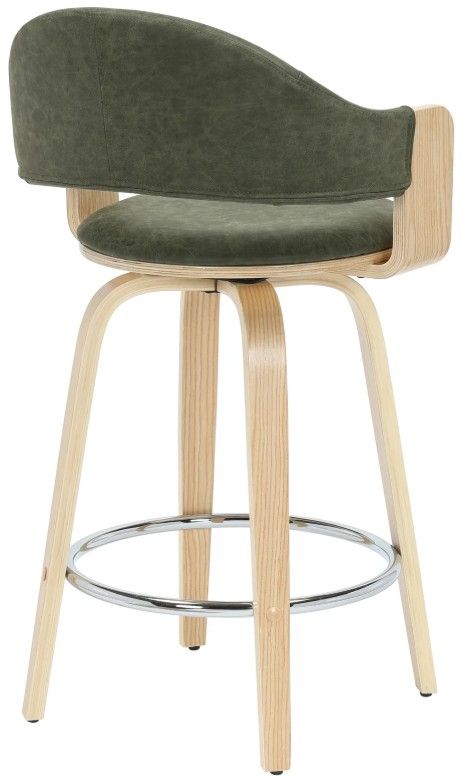 Armen Living Daxton Oak/Vintage Green Counter Stool-3