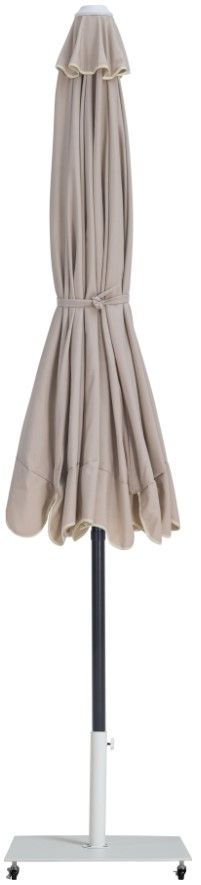 Meridian Furniture Amalfi Beige/Black Aluminum Outdoor Patio Umbrella and Rectangular Base-1
