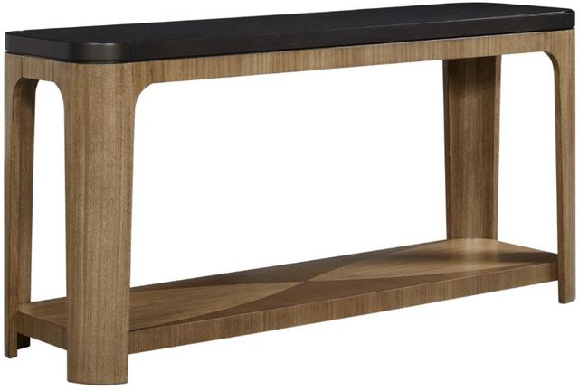 Bernards Calia Black Console Table with Brown Base-0