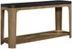 Bernards Calia Black Console Table with Brown Base-0