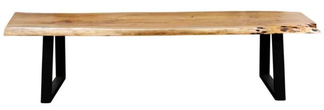 StyleCraft Live Edge Black/Brown Bench-0