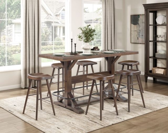 Homelegance® Oliver Brown Pub Height Stool-1