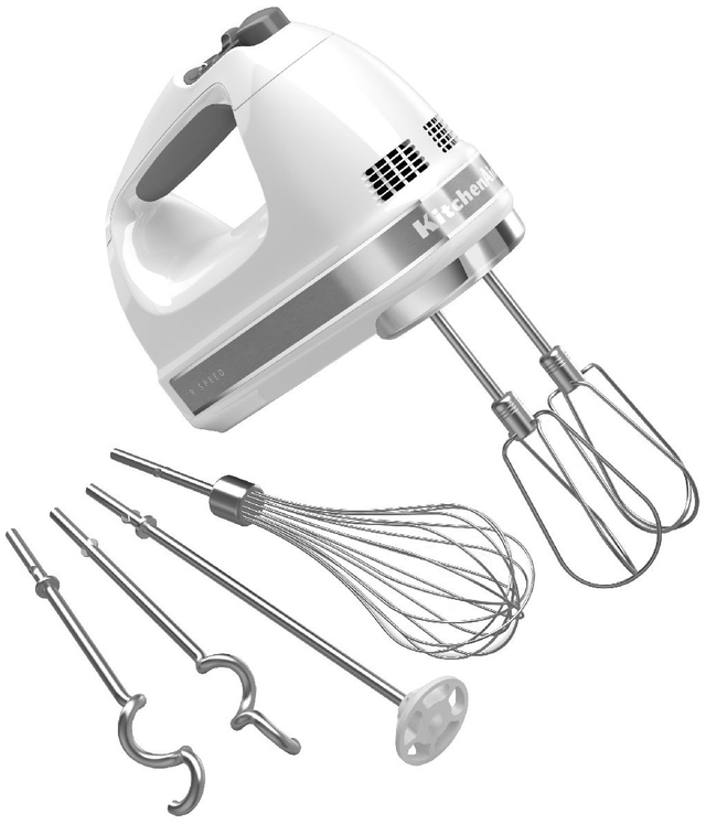 KitchenAid® White Hand Mixer-3
