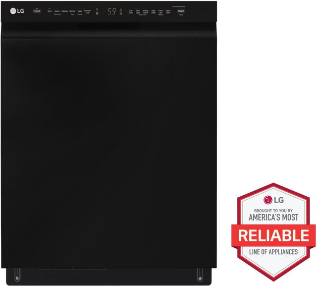 LG 24" Black Built In Front Control Dishwasher with QuadWash™ and 3rd Rack-1