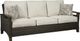 Signature Design by Ashley® Paradise Trail Medium Brown Aluminum/Resin Wicker Outdoor Sofa with Cushion-0
